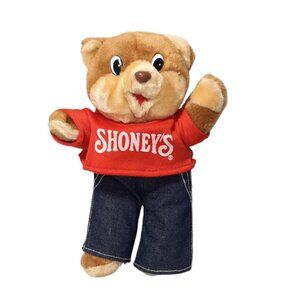 Vintage 1986 Teddy Bear in Overalls Plush Toy 11”